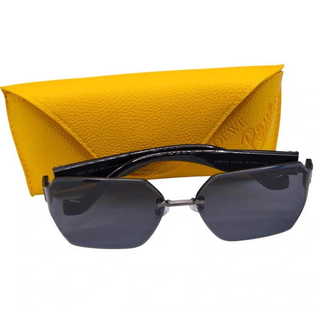 Loewe Women’s Oversized Rimless Sunglasses | Gunmetal & Black | Gray Lens | New - Picture 7 of 16